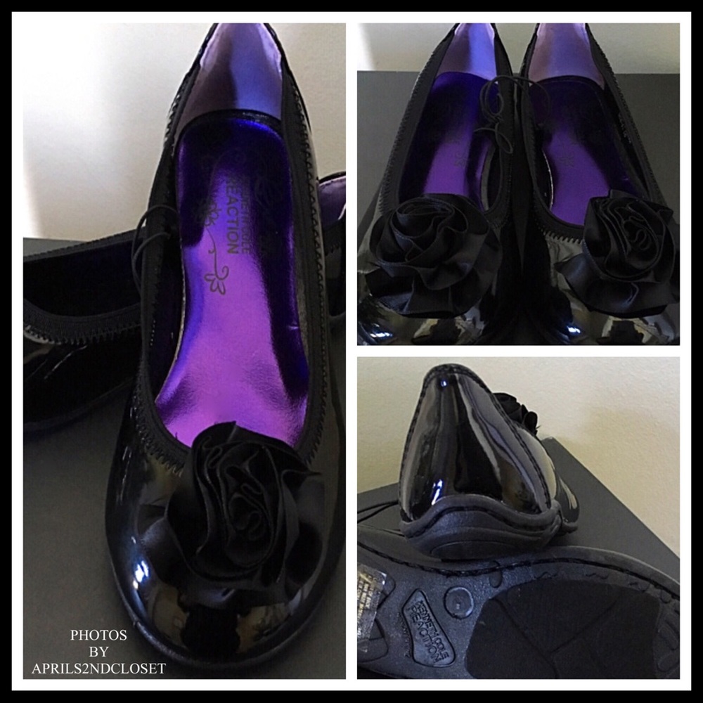 GIRL’S BLACK DRESSY SHOES BALLET FLATS SLIP ONS DRESS SHOES - Picture 7 of 8